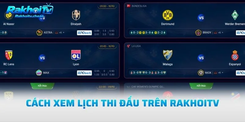 Cách Xem Lịch Thi Đấu Trên Rakhoitv
