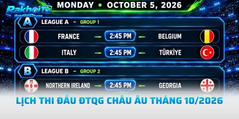 Lịch Thi Đấu ĐTQG – Cập Nhật Các Trận Quốc Tế 2026 Mới Nhất