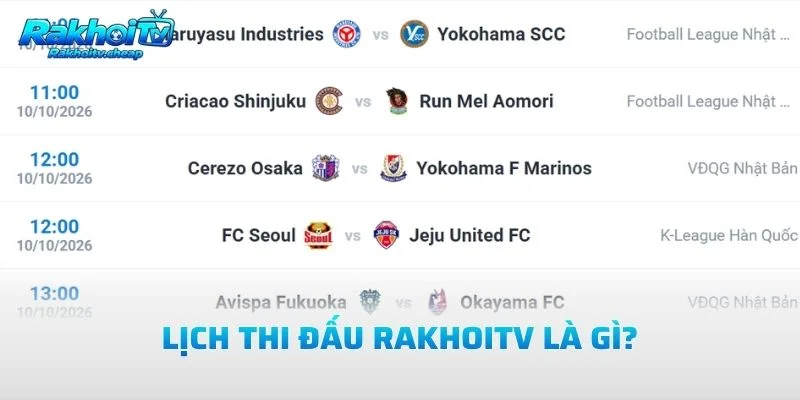 Lịch Thi Đấu Rakhoitv Là Gì?